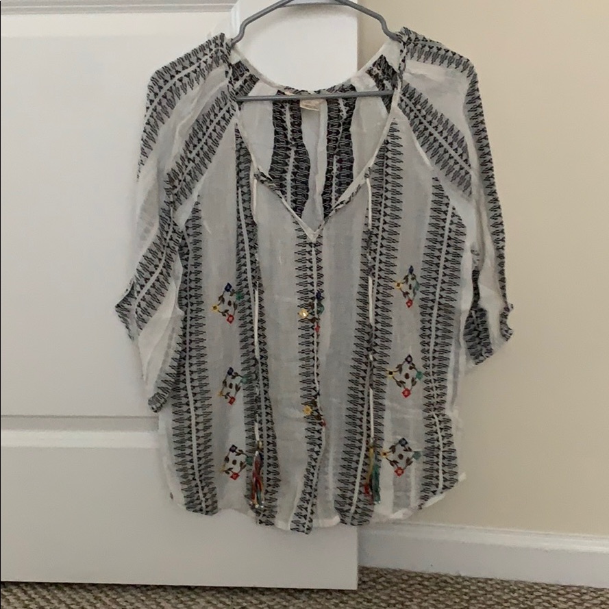 Patterned Boho Blouse